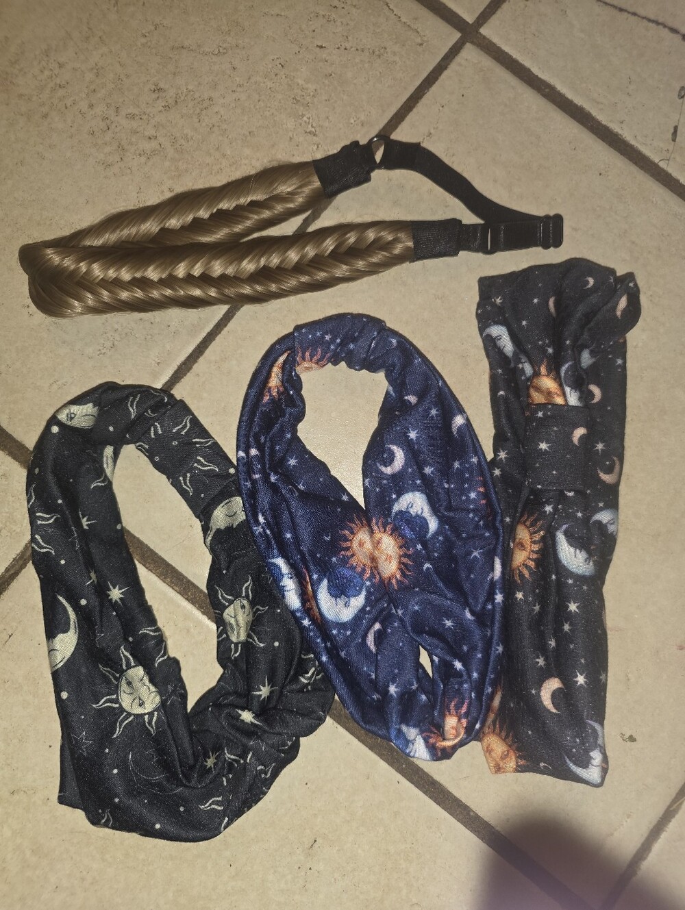 3 Headbands + Natural Dirty Blonde Hair Braid For Hair Accessories
